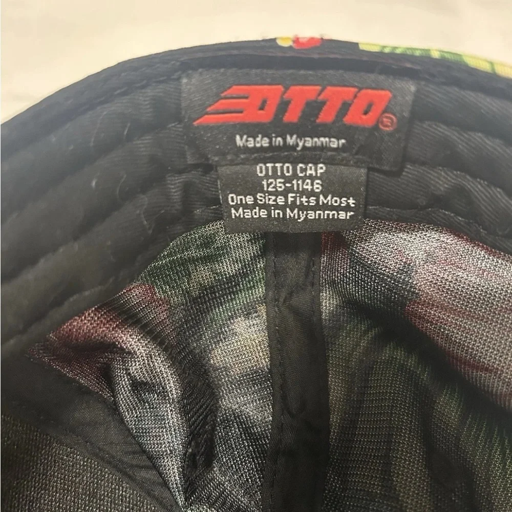 BAD Craft Hawaiian Baseball Hat Black Floral SnapBack Flat bill Style Otto NEW - Picture 5 of 6